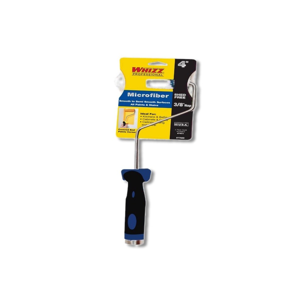 Whizz Xtrasorb 4 in Mini Paint Roller Frame and Cover Threaded End 77600