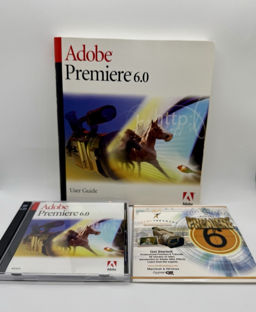 ADOBE PREMIERE 6.0 CD With Serial Numbers Manual For Digital Editing MAC