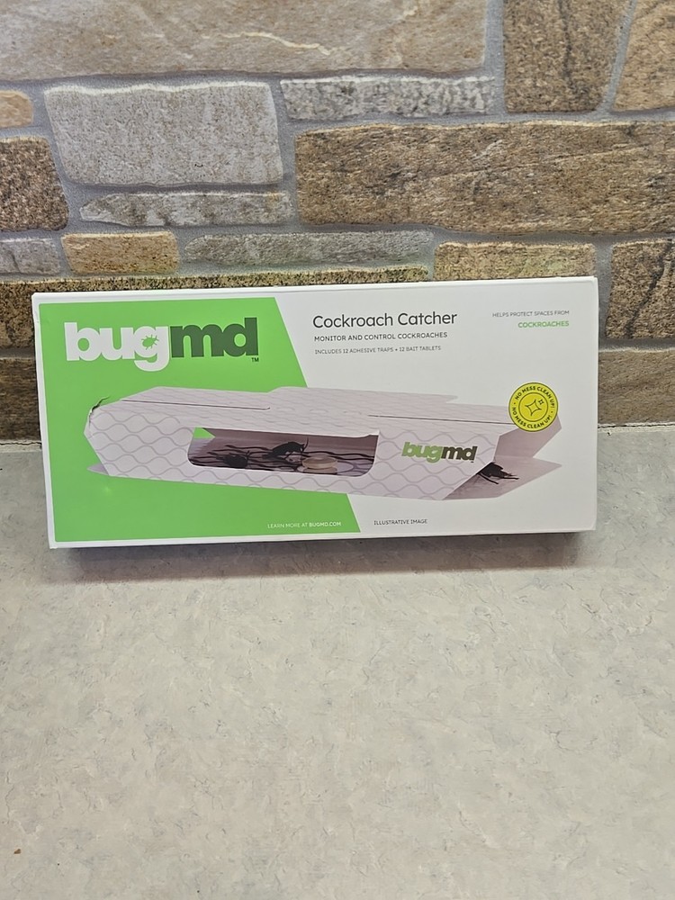 BugMD Cockroach Catcher (12Pack), Cockroach Killer Indoor Insect Trap Roach Trap