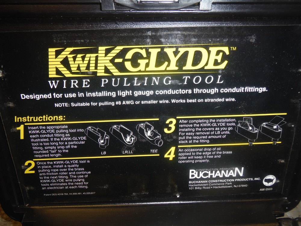 Buchanan aw0459 12 piece kwik-glyde wire pulling tool for networking cable * t05