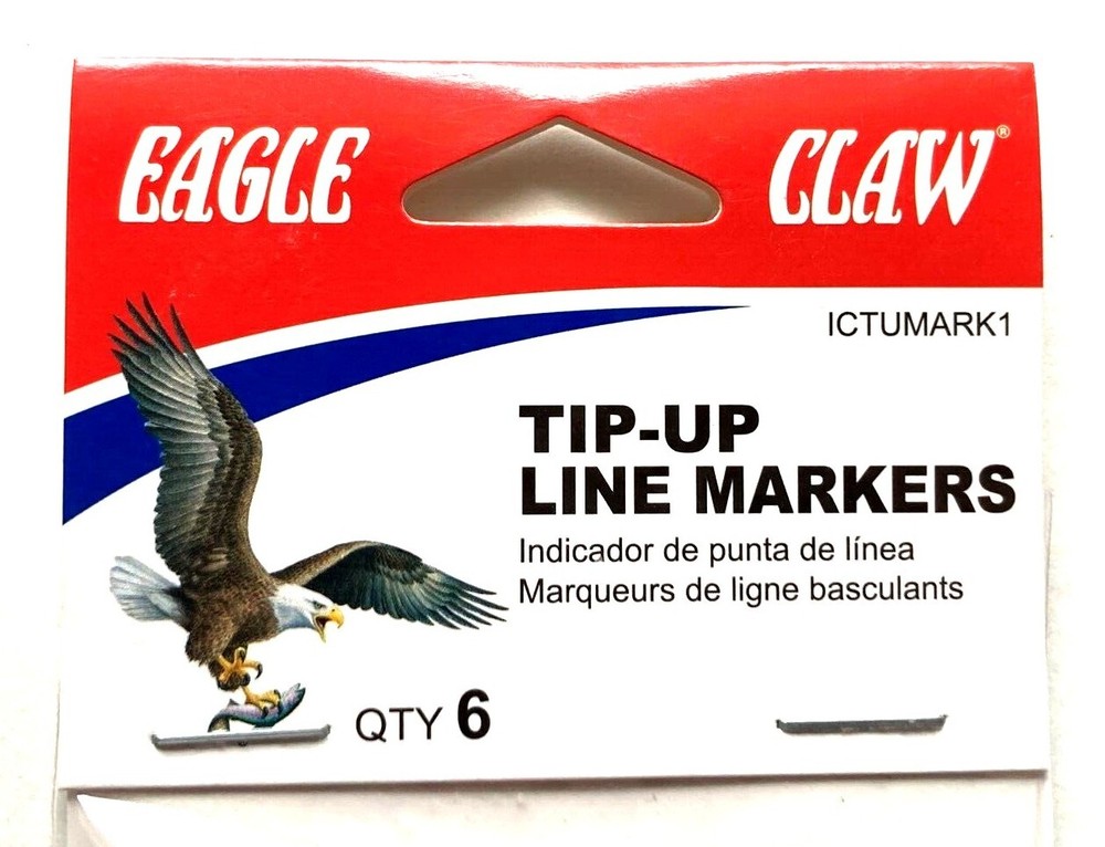 4 PACKS Eagle Claw Tip-Up Line Markers 6-Count Package #ICTUMARK1