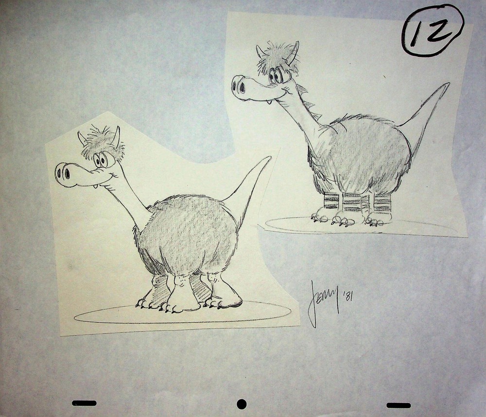 Daffy Dragons (Unreleased) JERRY EISENBERG Signed Hand-Drawn Character Layout#LF
