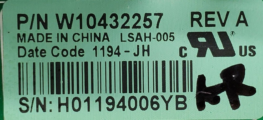 (Same Day Ship) Maytag Dryer Control Board W10432257 Same Day Ship