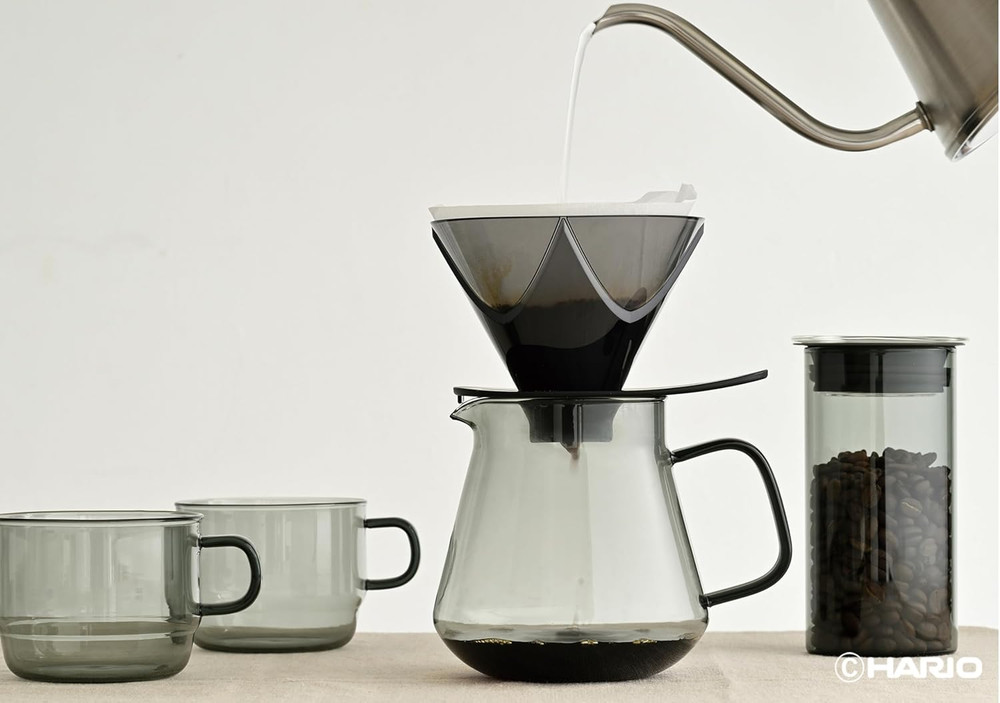 Color Glass Coffee and Tea Server, 600Ml Grey