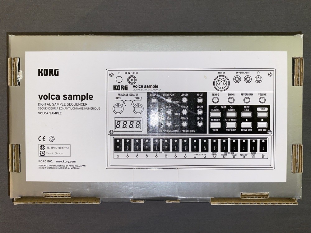 Korg Volca Sample Digital Sample Sequencer in Original Box w/Manual Tested