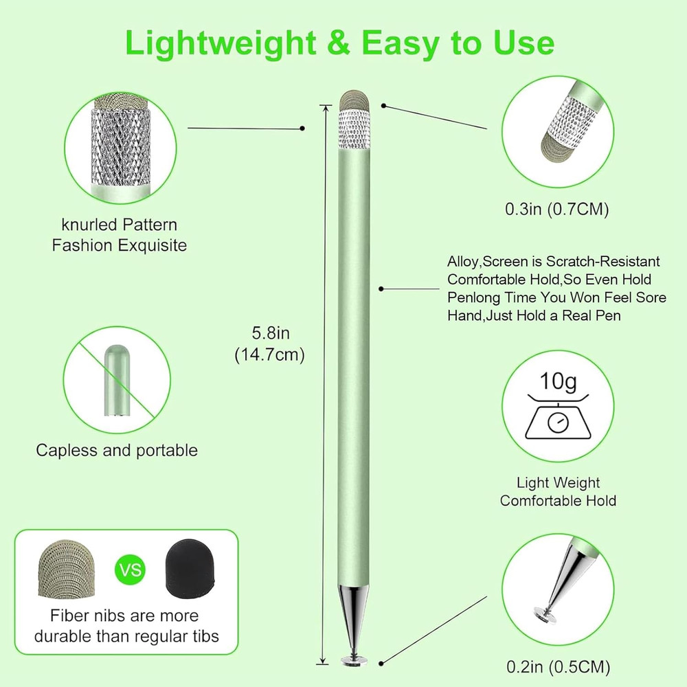 Stylus Pen for Touchscreen,3Pcs 2In1 High Precision Sensitivity Stylus, Suitable