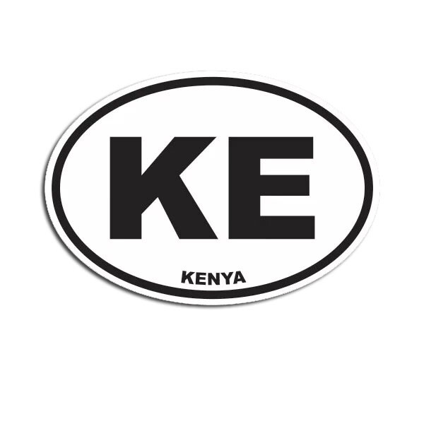 Kenya Oval Sticker Decal