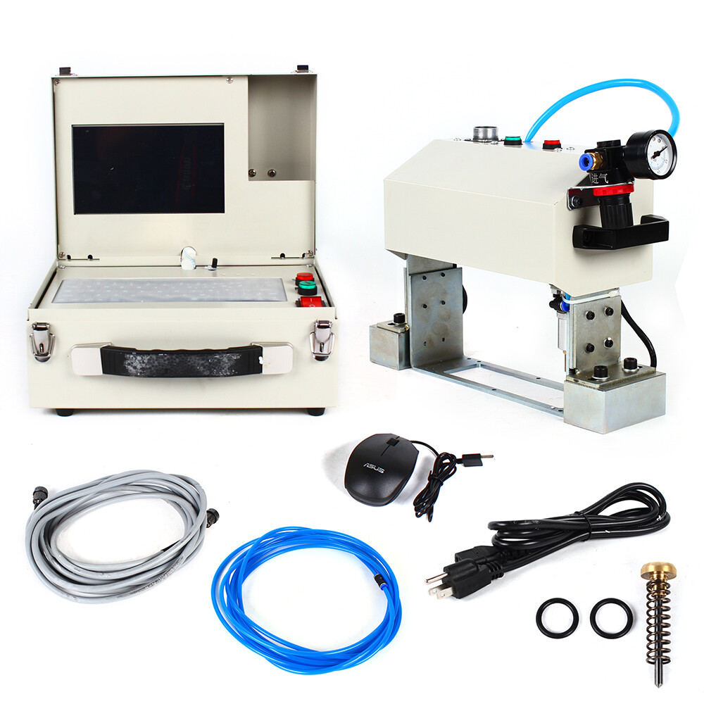 Pneumatic Dot Peen Marking Machine Vin Code Chassis Number Printer 140*40mm