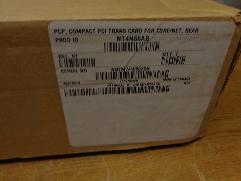 NEW (open box) Nortel CPCI Core Network Interface Transition Card NT4N66AB VPC04