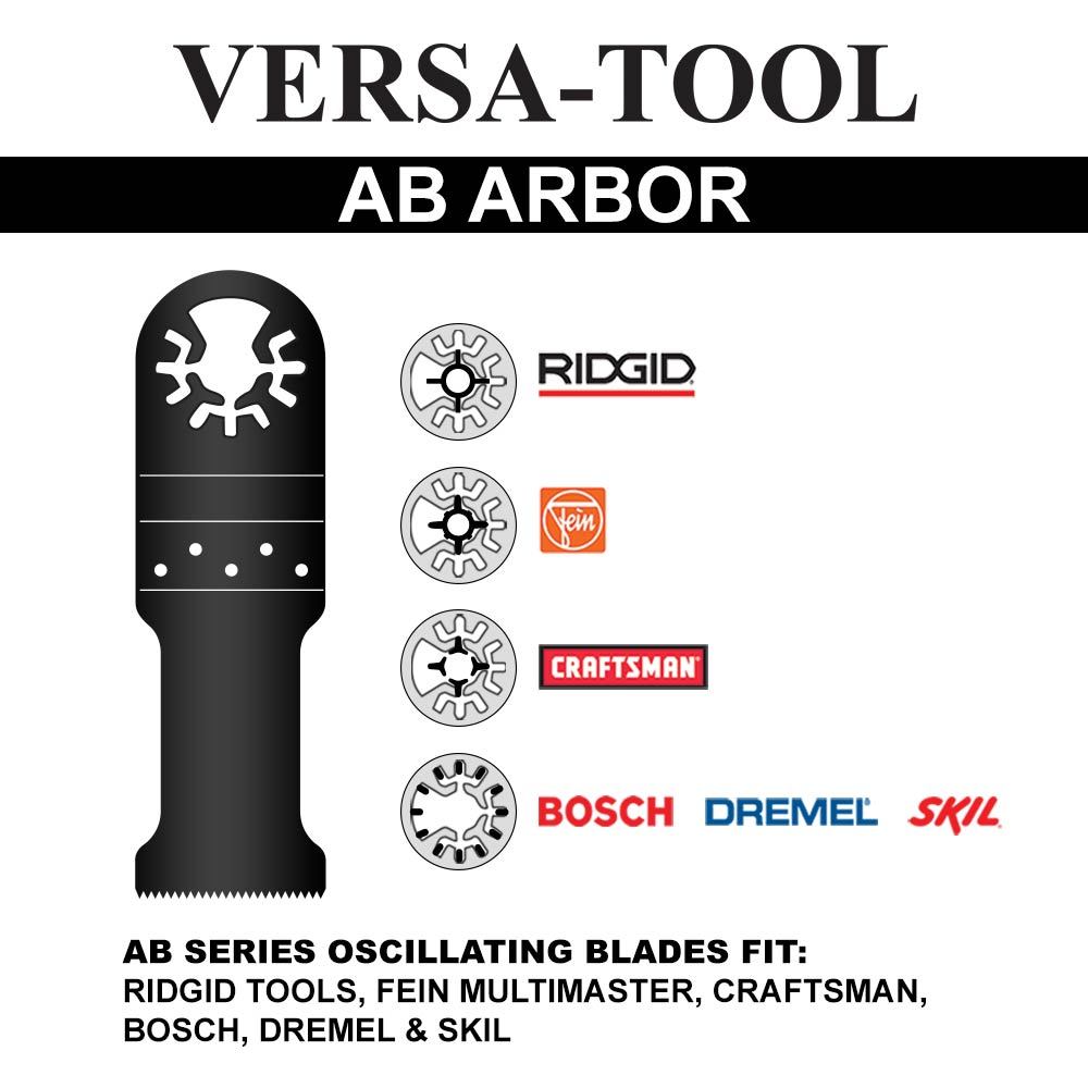 Versa Tool AB1J-D 80mm HSS Semi-Circular MultiTool Saw Single Blade Display Pack