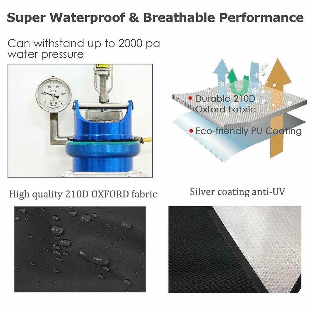 600D Heavy Duty Waterproof 4 Passenger Golf Cart Cover for Club Car EZGO YAMAHA