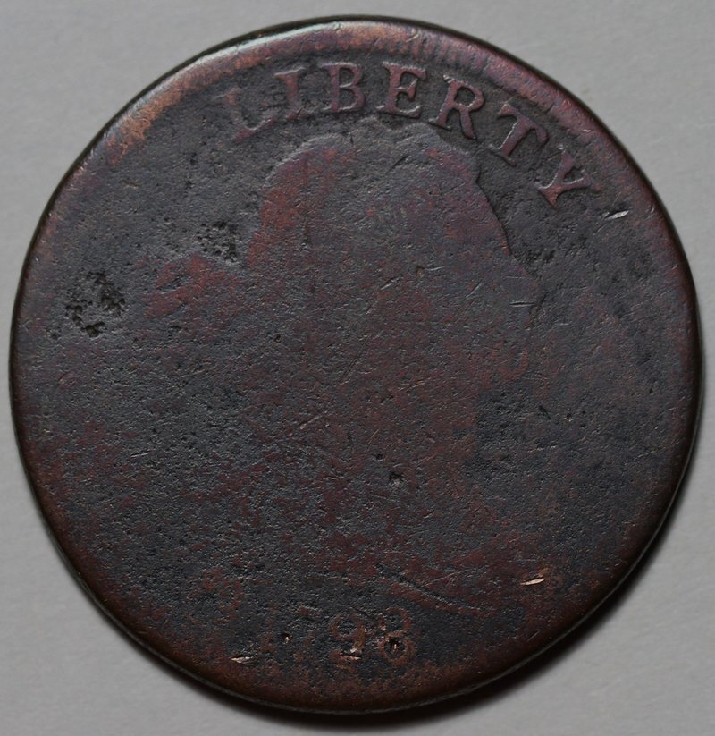 1798 Draped Bust Large Cent - US 1c Copper Coin