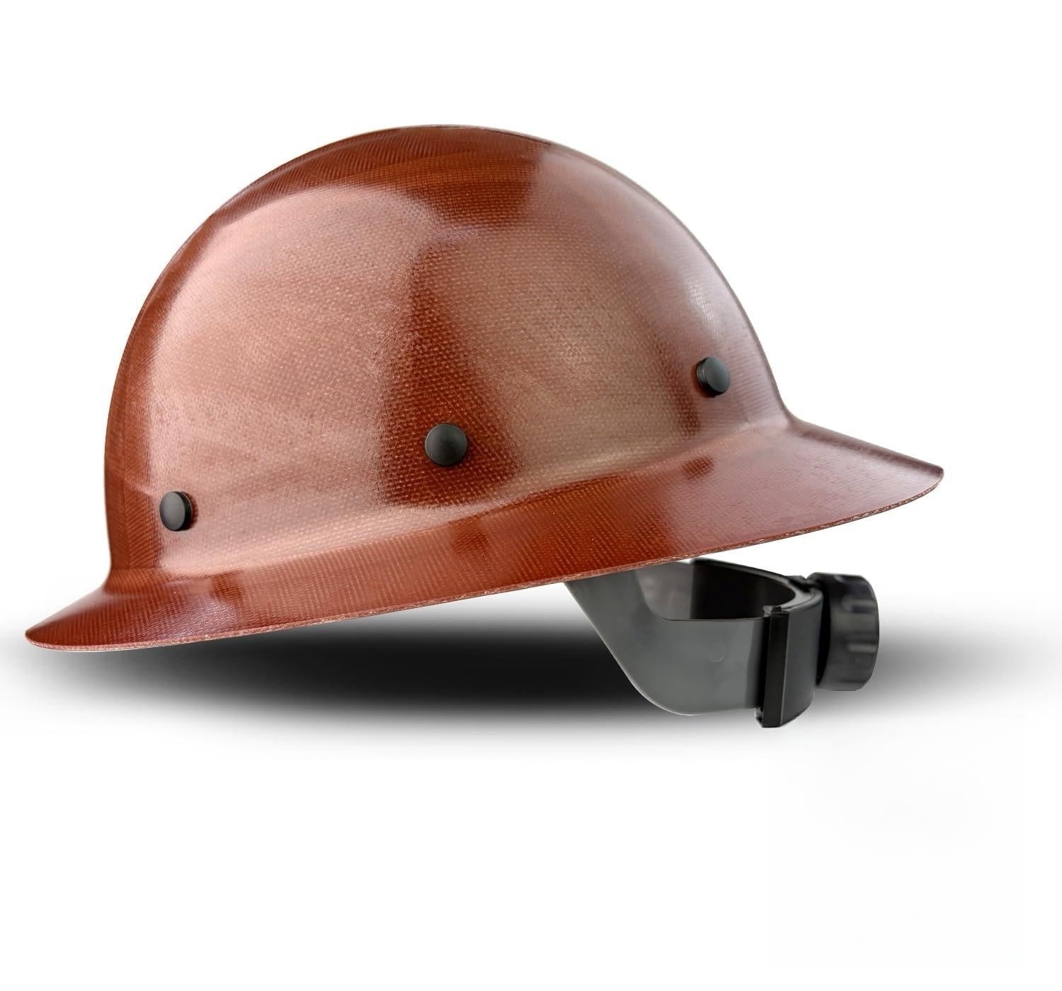 Fiberglass Full Brim Hard Hat - OSHA & ANSI Rated Safety Helmet with Brim Chin S