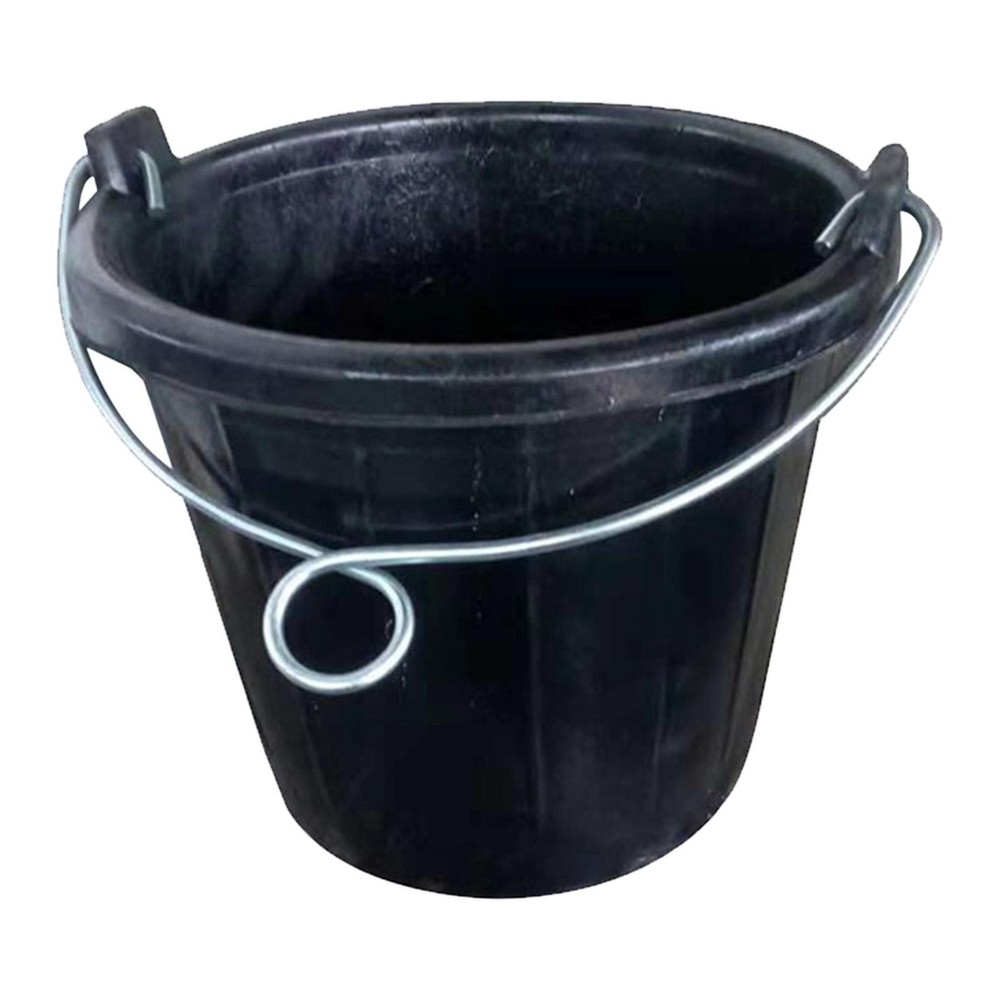 Rubber feed Bucket with Handle Feeder Container Storage Multipurpose Easy
