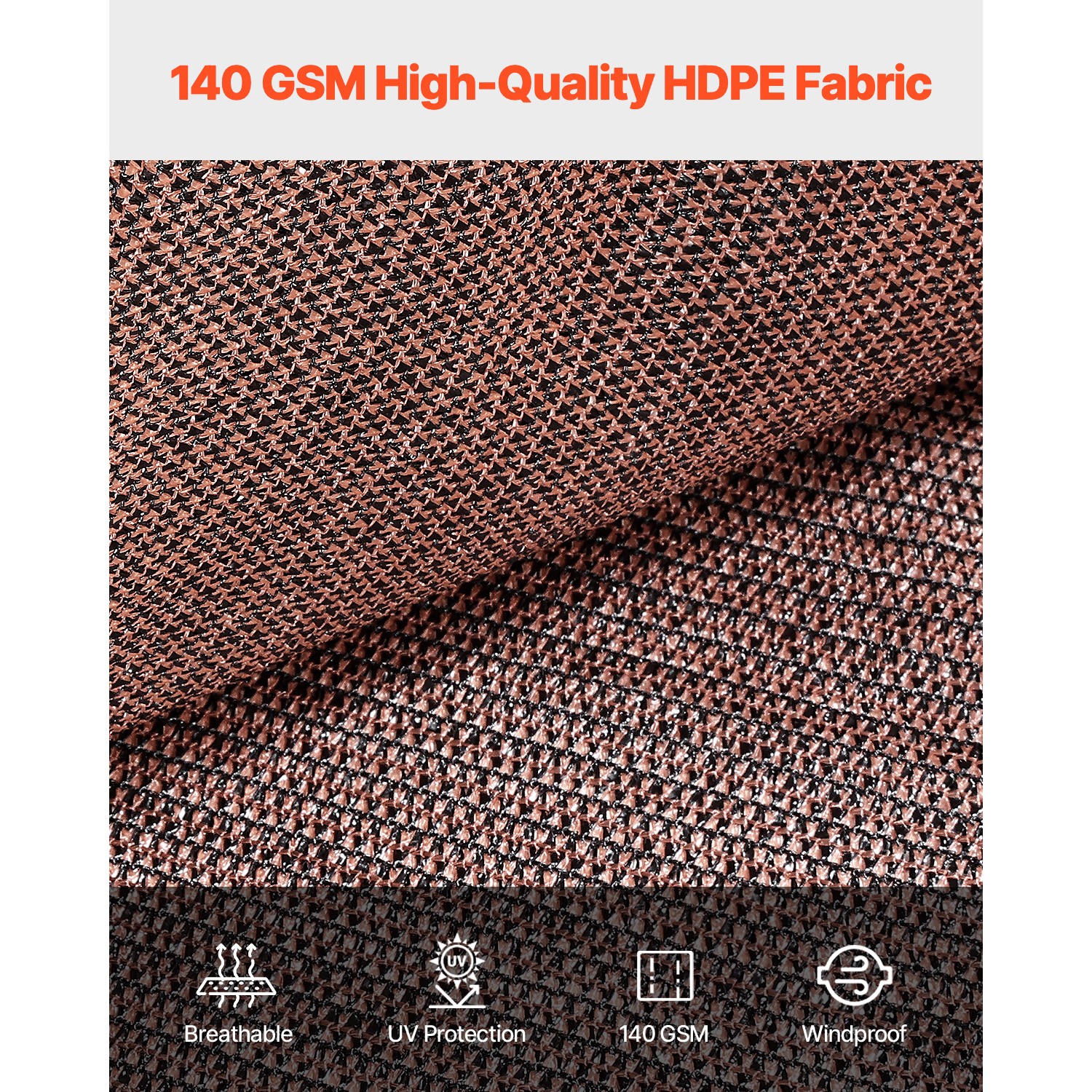 Uimoso 90% Sun Shade Cloth Privacy Screen 10 x 12 ft for Patio Garden (Brown)