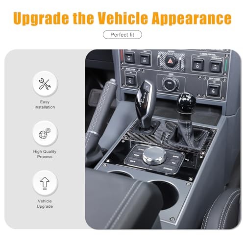 Center Control Shift Knob Panel Sticker Cover Compatible with INEOS Black