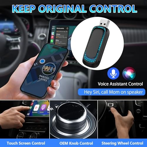 Android Auto Wireless Adapter & Wireless CarPlay Adapter-Mini USB CarPlay