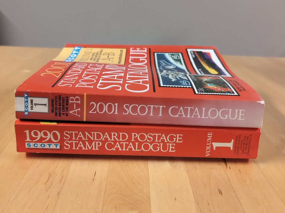 Vtg. 1990 (Volume 1)& 2001 (Volume 1,A-B) Standard Postage Stamp Catalogues