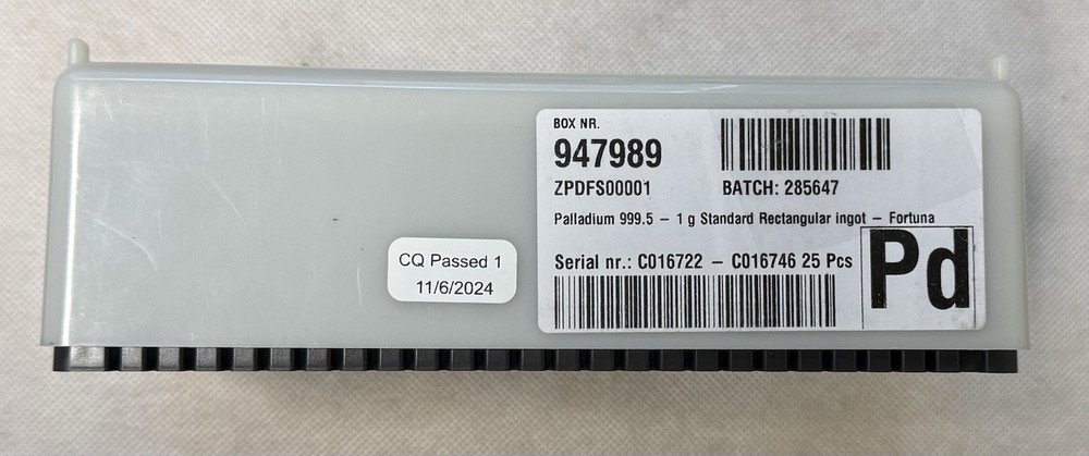 Empty Used PAMP Bullion Storage Box