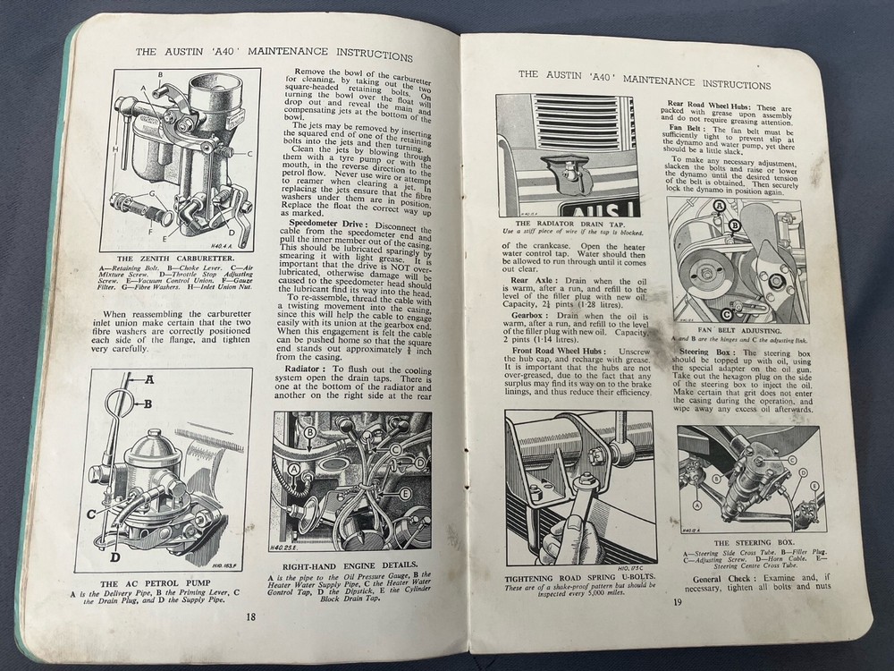 The Austin 'A40' Models Running & Maintenance Instructions
