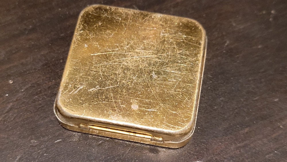 Marschall Ondulette Gold Gramophone phonograph needle tin - Empty