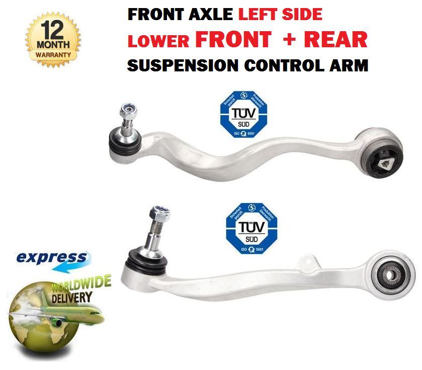 FOR BMW 540 545 550 2003-> FRONT LEFT LOWER FRONT + REAR SUSPENSION CONTROL ARMS