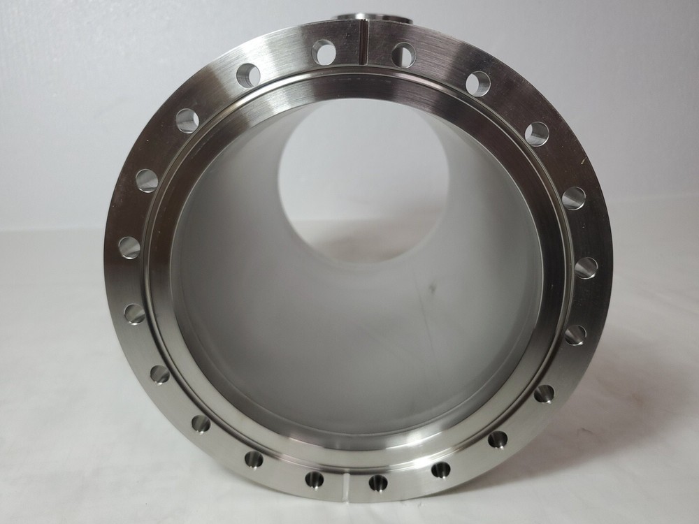 8" Conflat Flange to 2.75" Conflat Reducing Tee ~11" Long - Vacuum Stainless