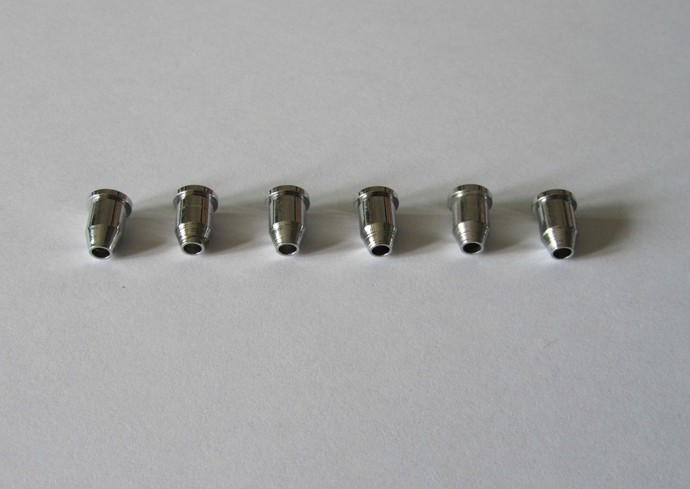 30pcs(5sets) Chrome Guitar String Ferrule 1/4" String Ferrules for Telecaster