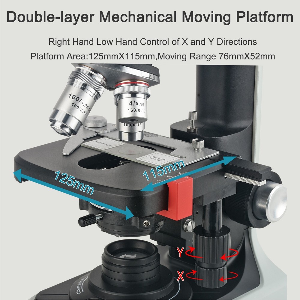 KOPPACE 40X-2500X Electron Biological Microscope 5 Million Pixels USB2.0 Camera