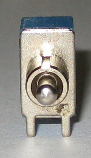 Three Position Mini Toggle SPDT Switch w/ Right Angle Leads - 6A 125V Center OFF