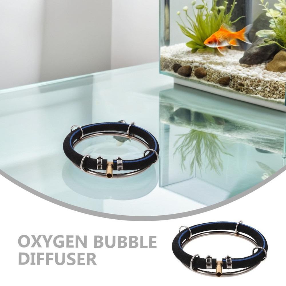 2pcs Fish Tank Pond Oxygen Bubble Diffuser Rings - Stainless Steel Air Diffuser