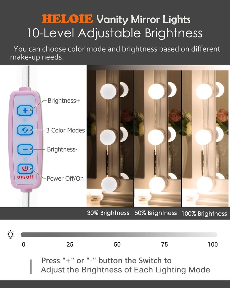 Led Vanity Mirror Lights, Vanity Lights for Makeup Dressing Mirror Lighting,1...
