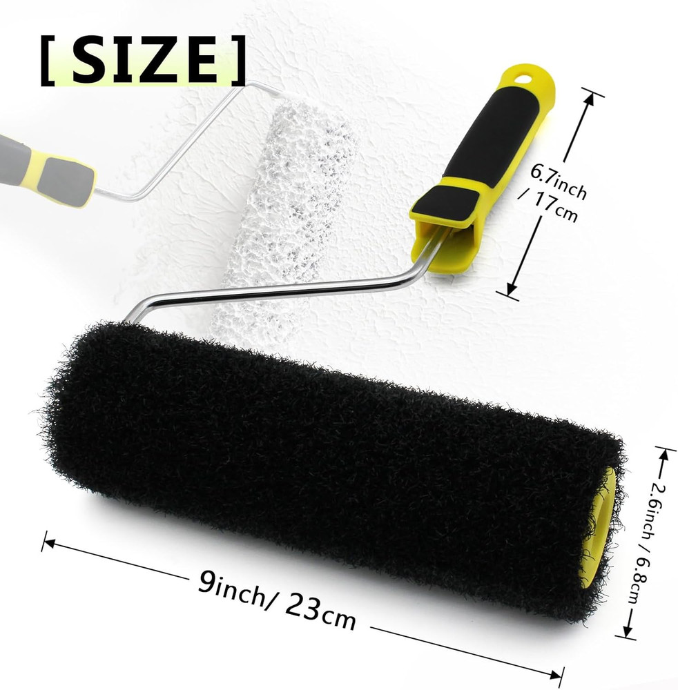 9 Inch Drywall Compound Roller, Drywall Texture Roller Brush, Suitable for Cover