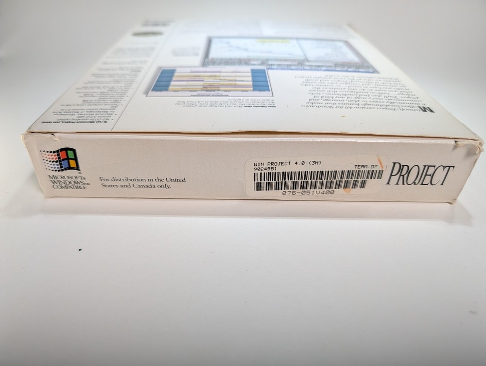 Windows Microsoft Project v4.0 Vintage Software 3.5" DISKETTES *Untested As-Is*