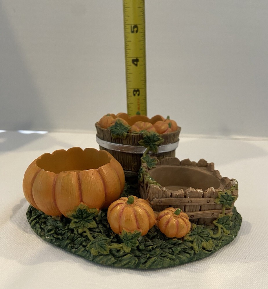 Vintage 3 Tea light Pumpkin Candle Holder.