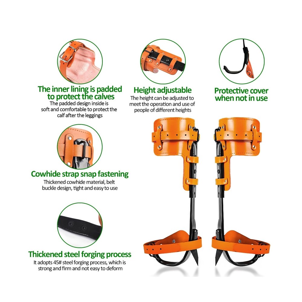 Tree Climbing Spikes,Tree Climbing Gear,Tree Climbing Kit Suitable for Climbi...