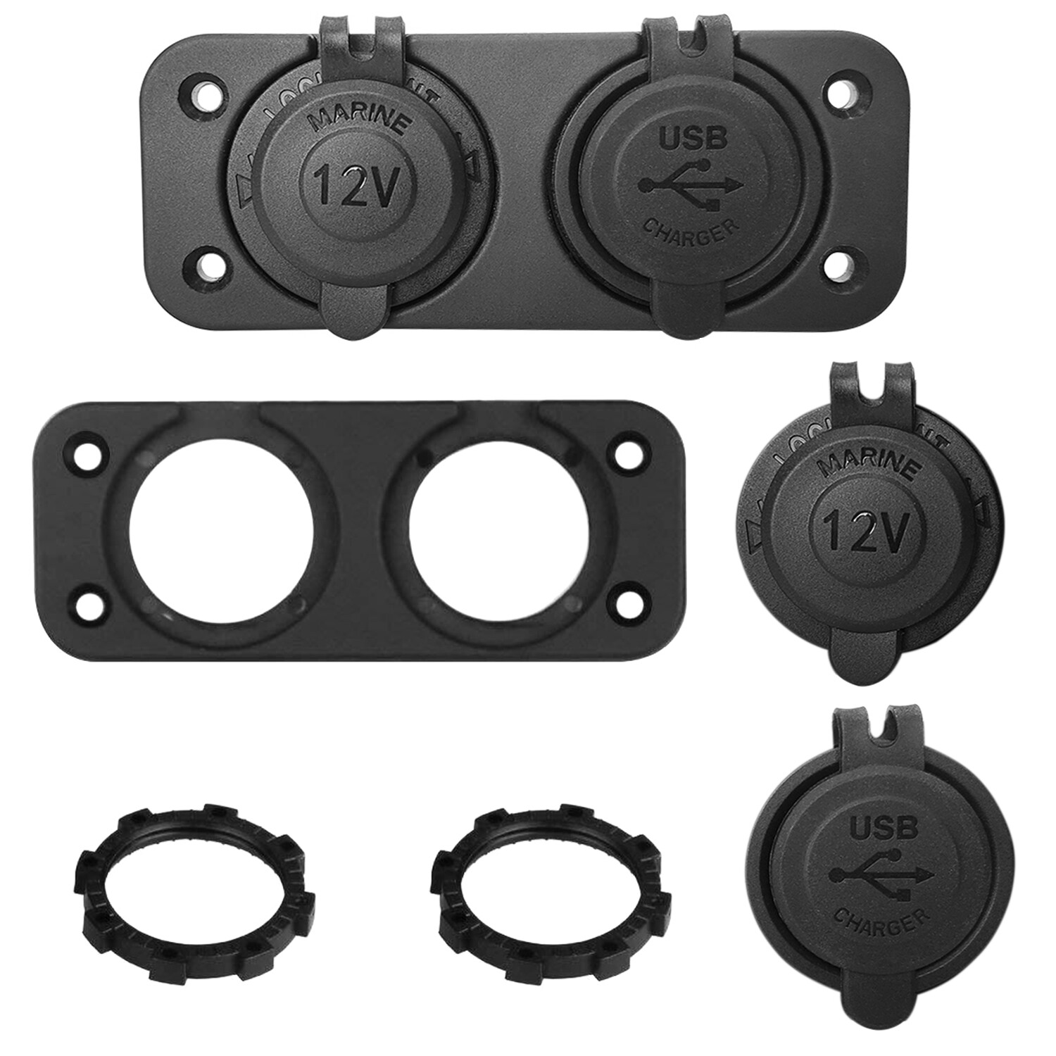 Dual USB Car Lighter Socket Splitter 12V Charger Power Adapter Outlet