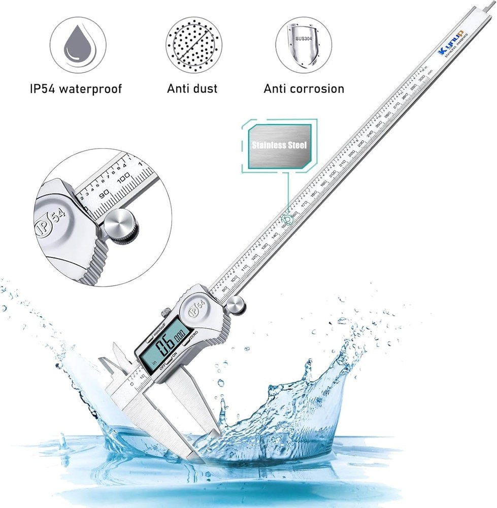 Versatile 12 Inch Digital Caliper with Easy Unit Switch & Auto Shut-Off Feature