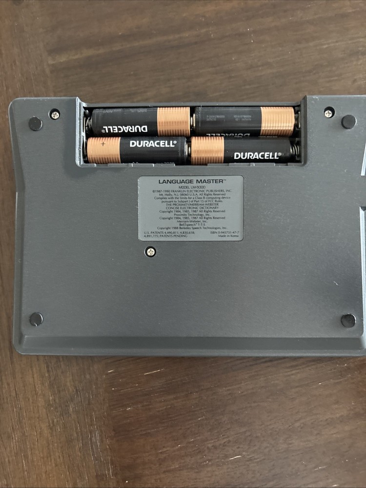 Franklin Language Master Lm 5000 Pronouncing Dictionary & Thesaurus