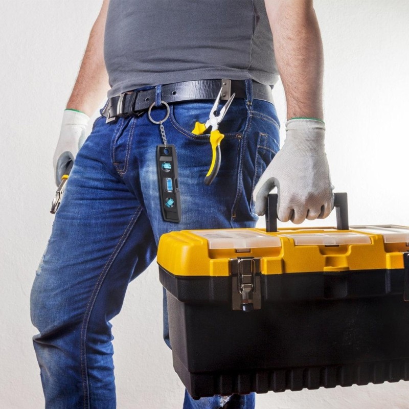 Level 3 Bubble Precise Horizontal Ruler Keychain for Quick Measurements