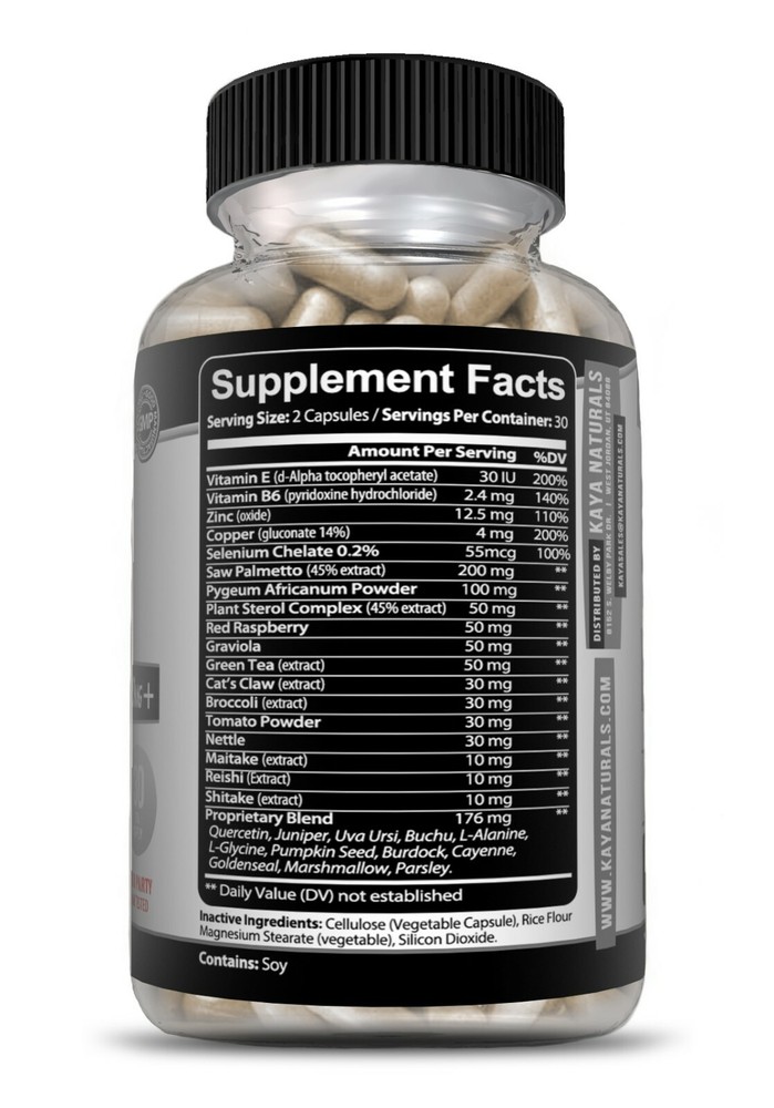 (2 Pack) Prostate Support - Reduce Frequent Urination, Stamina supplement 60ct