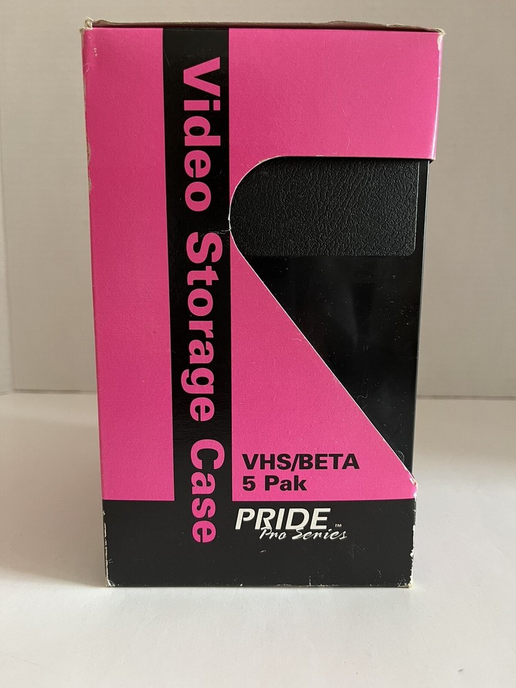 5 Empty VHS / BETA Black Hard Plastic Snap Lock Box Storage Cases NOS