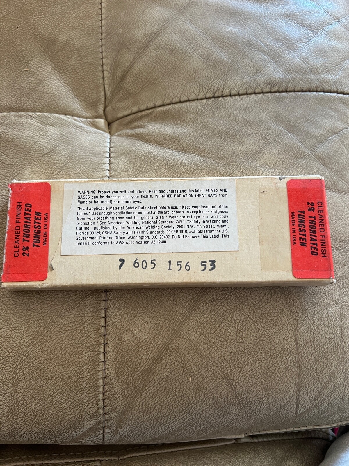 Tungsten electrodes, Sylvania 3/32 X 6 inch