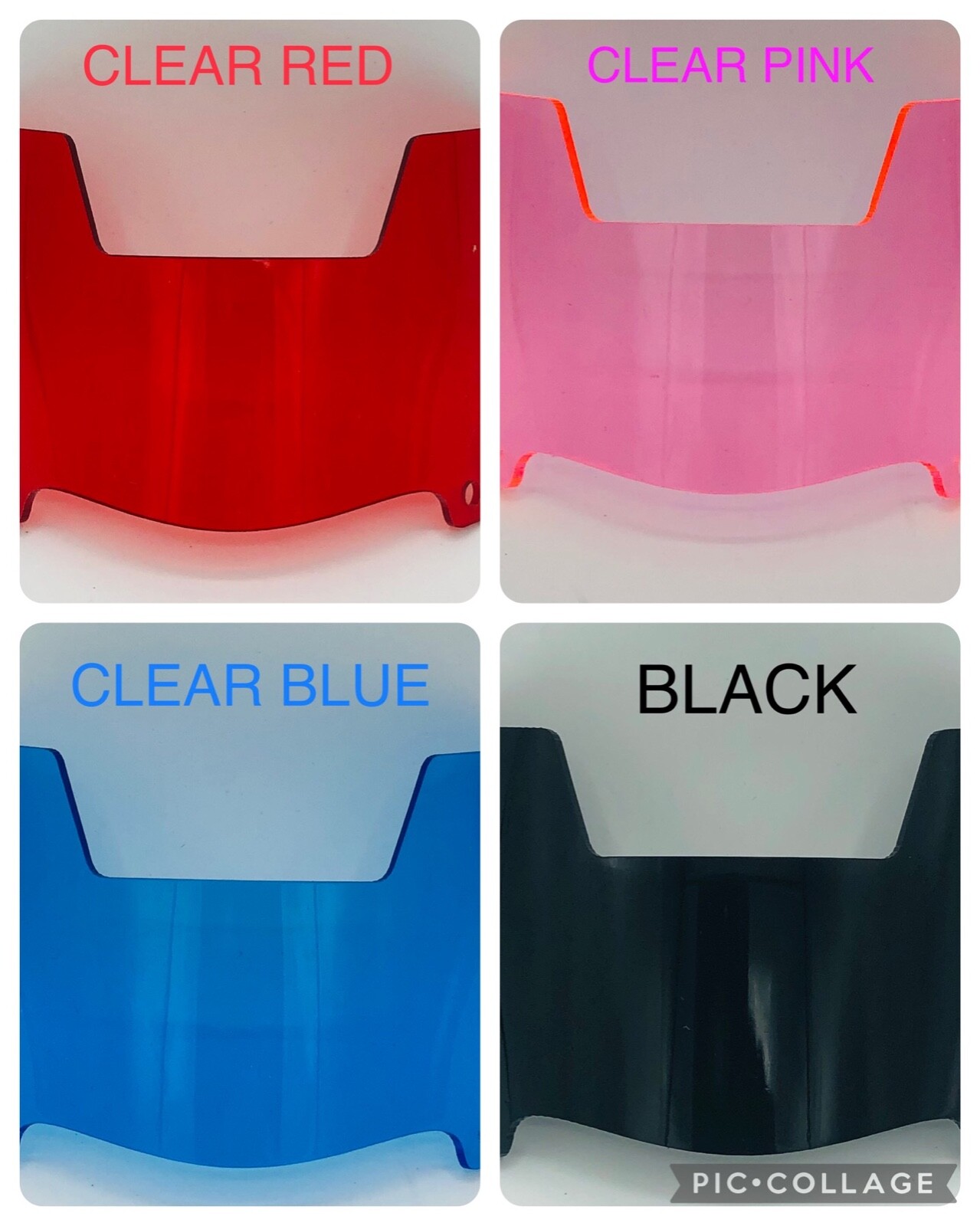 Chrome Mini Football Helmet Visors With Clips