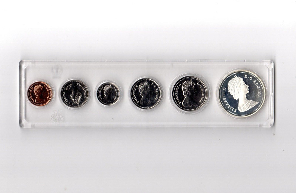 1986 uncirculated set with silver dollar