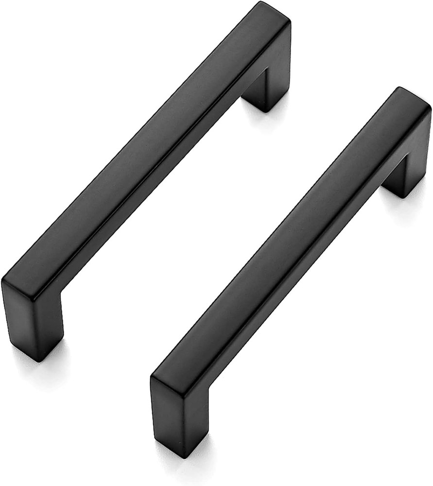 Solid 3-Inch Center Spacing Slim Square Handles Kitchen Cabinet Door Pulls