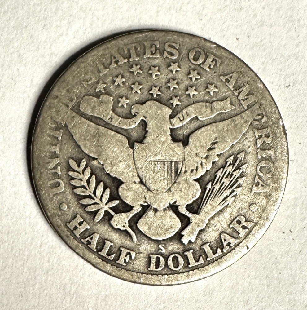 *REDUCED* 1915 S Barber Siver Half Dollar VG
