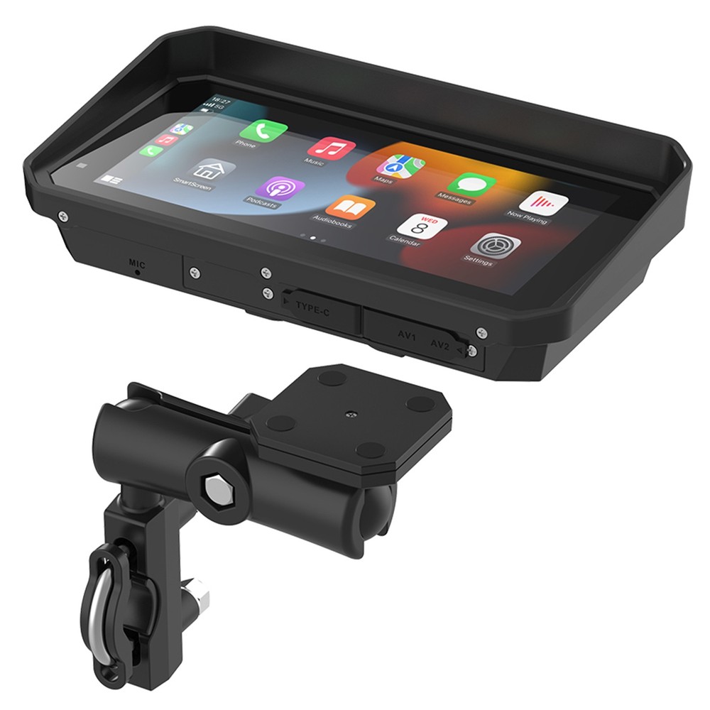 5.99" Motorcycle GPS Navigation Touch Screen Wireless CarPlay Android Auto Cam