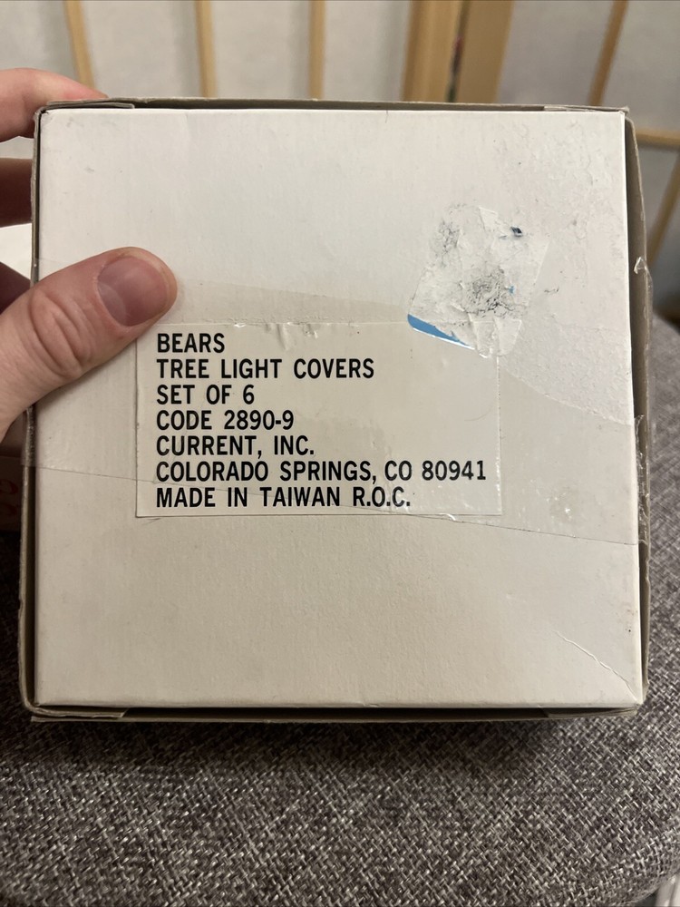 Current Inc Decorative Light Covers Bears Plastic 2” New Sealed Box -12 Covers-