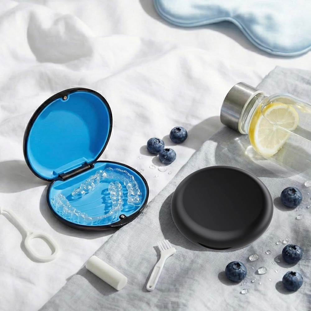 2 Pack Retainer Case, Compatible with Invisalign, Cute Orthodontic Slim Aligner